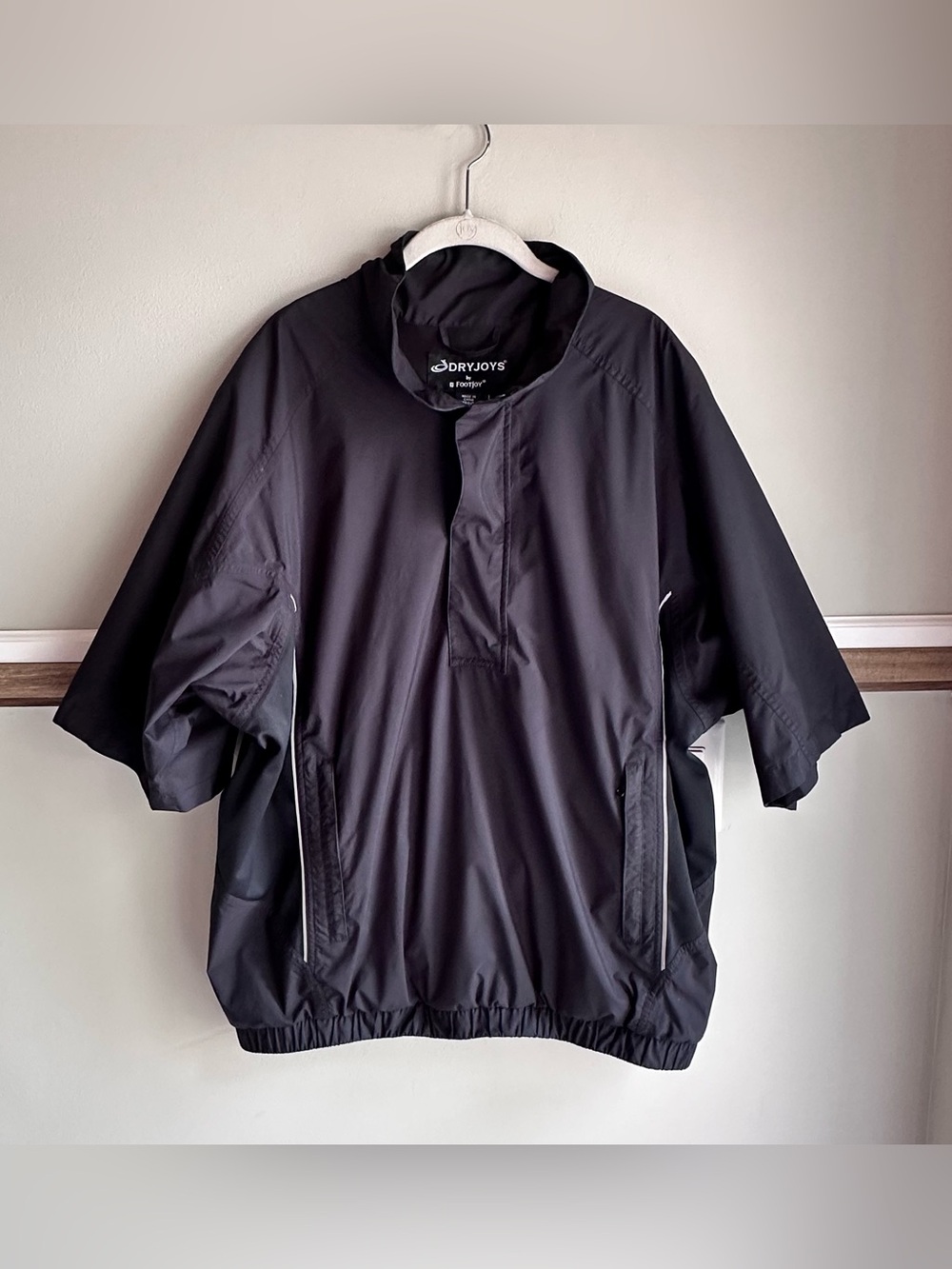 FootJoy DryJoys Rain Jacket Pullover Golf Short Sleeve Wind Shirt